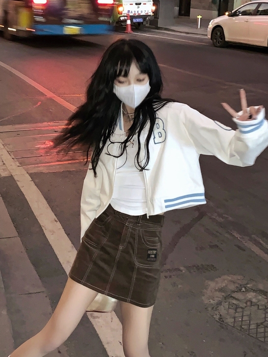 忘一/心动棒球校花 元气纯欲小甜心刺绣奶蓝...