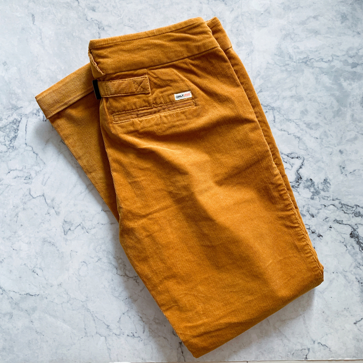 only灯芯绒哈伦裤