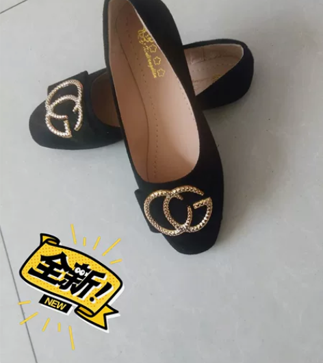 网红女鞋子春夏季新款单鞋平底粗跟鞋尖头豆豆...