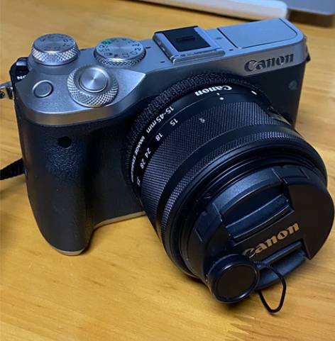 佳能m6(15-45)银色微单套机，带1块...