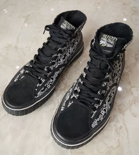 45码男式大码休闲板鞋 高帮帆布鞋 面料很...