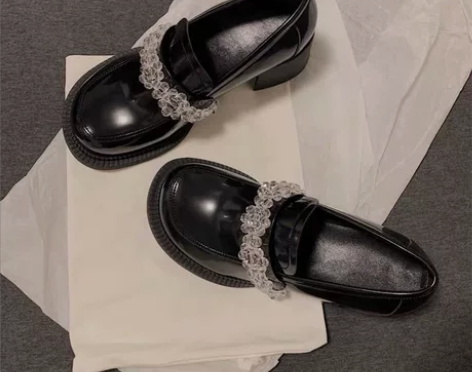 复古粗跟玛丽珍鞋女2022新春秋款英伦风小...