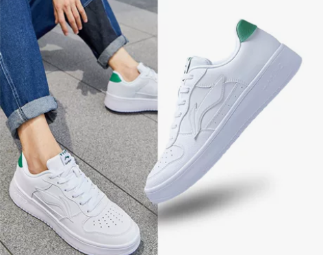 李宁小白鞋男 官方休闲鞋 男士时尚平底运动...