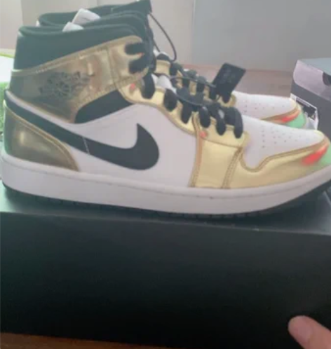 全新aj1 陈冠希液态金 货号:DC14...