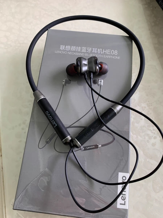 联想无线蓝牙耳机颈挂脖式