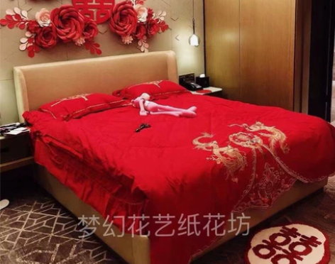 纸花婚庆珠宝店橱窗装饰大型婚礼房间背景墙立...