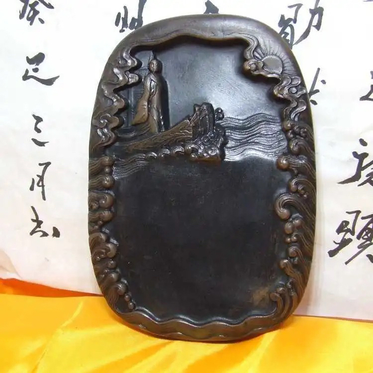 端砚歙砚精品澄泥砚台小东坡收藏实用便携初学...