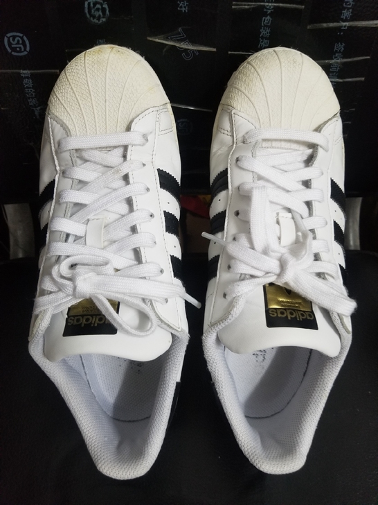 阿迪达斯Adidas三叶草贝壳头，金标，4...