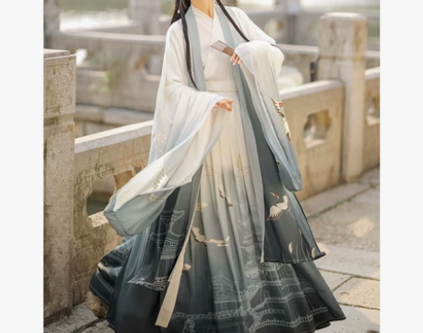 ?滕王阁汉服女正品原创中国风晋制白菜全套齐...