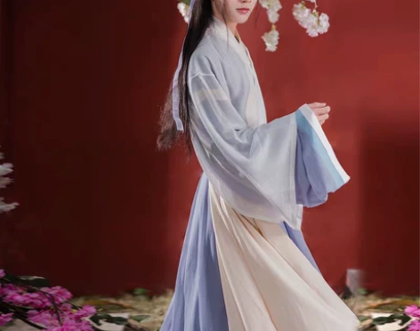 宿问汉服女正品原创白泽晋制三件套交领齐腰中...