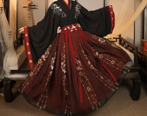 云芳晴绾星辰汉服女中国风交领齐腰襦裙魏晋风...