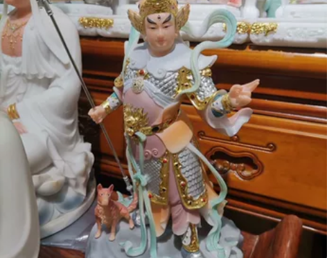 二郎神12寸工艺品摆件哮天犬神像
