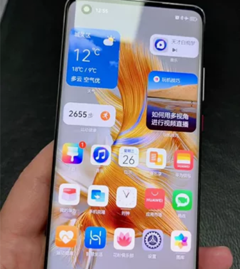 华为麒麟绝版Mate40秘银色5G在保手机...