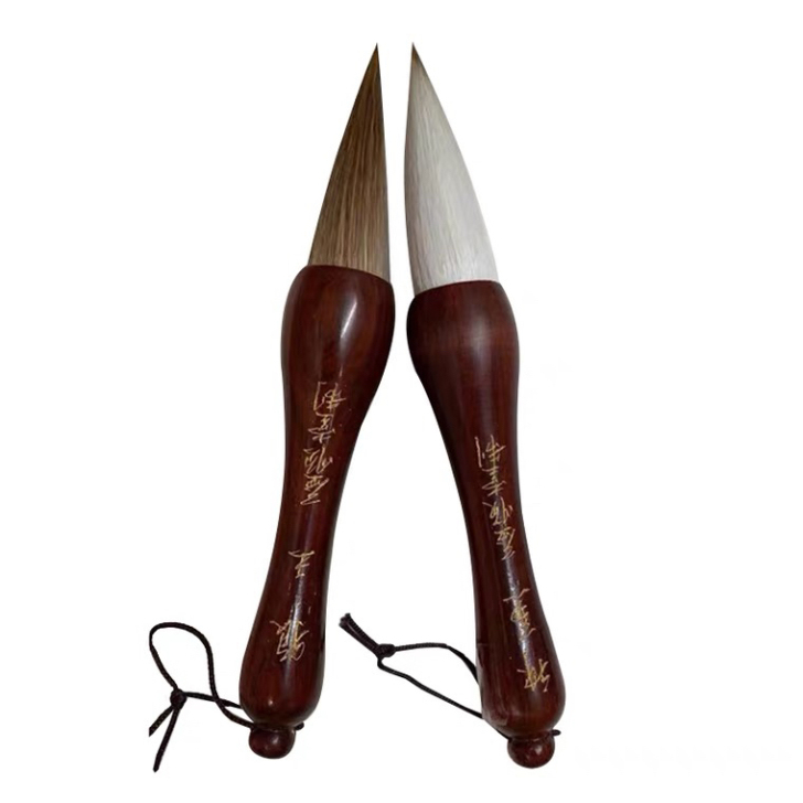 益顺堂短杆手抓毛笔兼毫提斗抓笔对联春联福字...