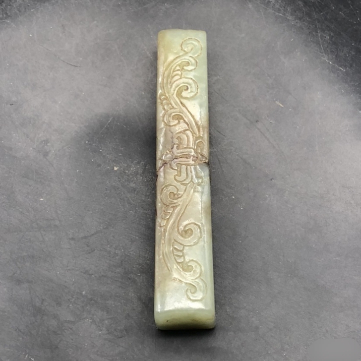 几十年苏工，和田青玉纸镇，全品。喜欢的直接...