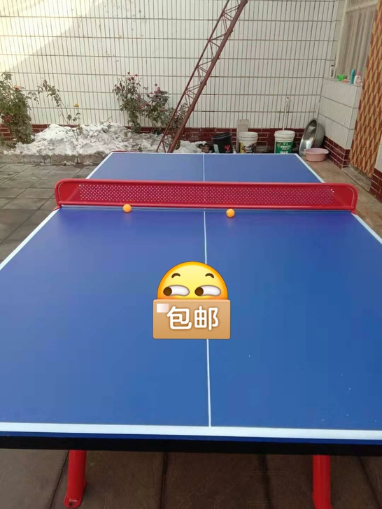 捡漏了室外专用SMC标准比赛乒乓球桌防雨防...