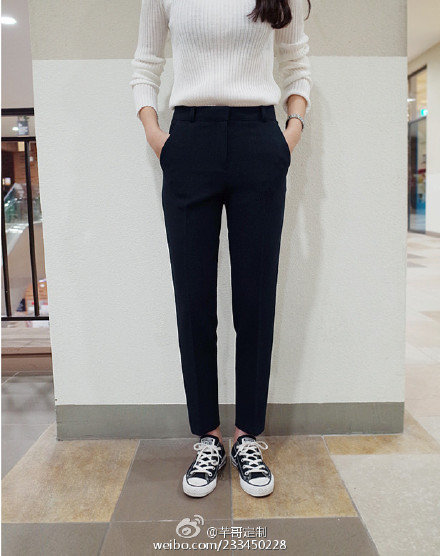 芊哥定制超赞版型加厚西装裤烟管裤包邮