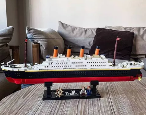 兼容乐高积木哲高01010泰坦尼克号大型模...