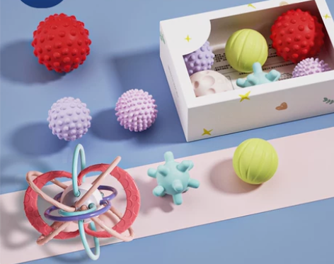 婴儿抚触球按摩触觉感知触感手抓球宝宝抓握训...