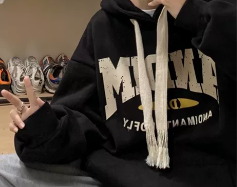 连帽卫衣男女秋冬季加绒美式潮牌港风复古大码...