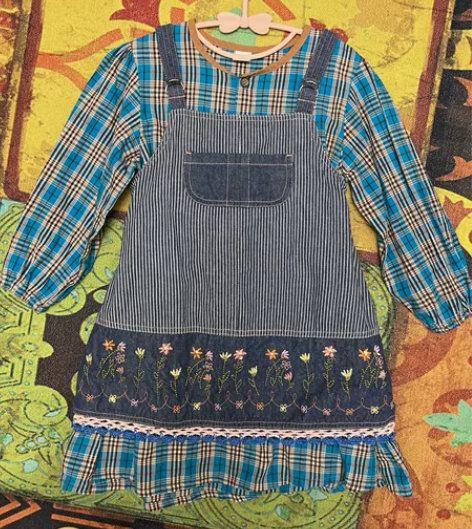 日本小众牛仔背带裙110码 无污渍瑕疵，送...