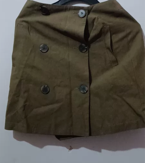 2022年新款双排扣高腰半身裙女神范A字裙...