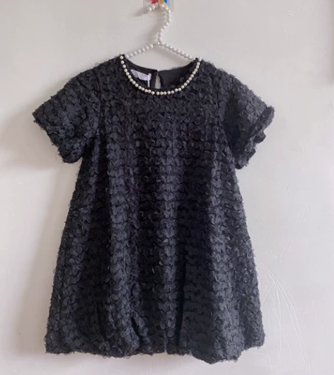 全新140码女童立体花朵花苞裙连衣裙气质小...