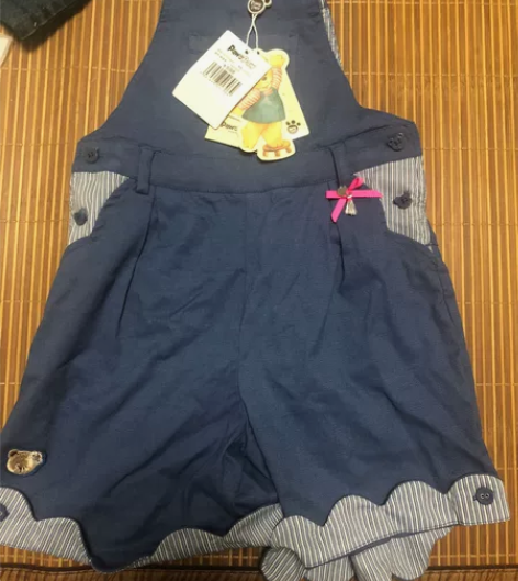 paw in paw牛仔背带短裤，全新女童...
