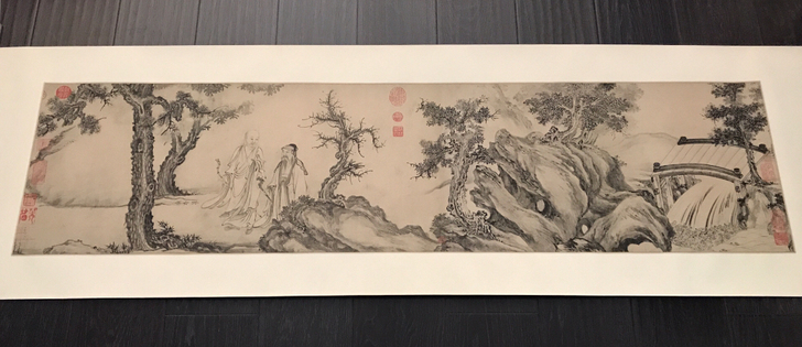 白莲社图，张激《白莲社图》镜芯，辽宁省博物...