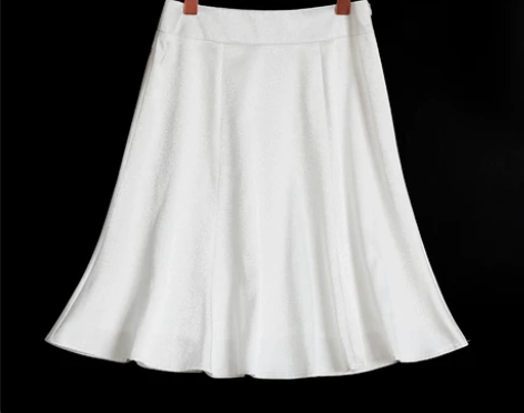 白色伞裙半身裙夏季薄款a型摆裙韩版气质时尚...