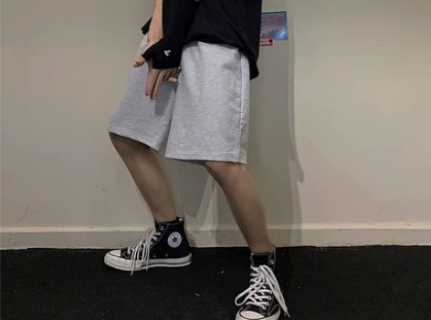 韩版卫裤夏季潮流纯色宽松五分运动裤男生港风...