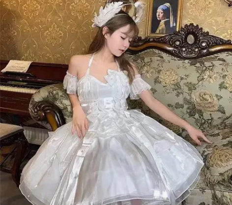 浮星礼赞lolita,白色m码全新带吊牌,...