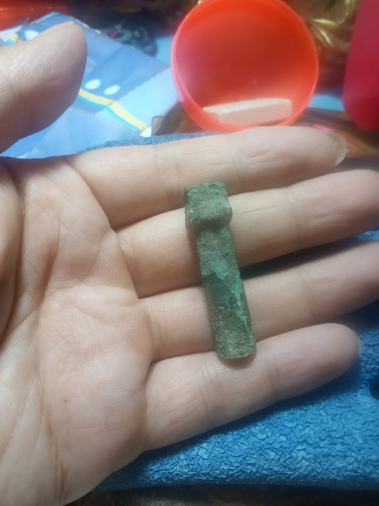 銎式青铜弋射箭头，生坑美品，銎式很少见，一...