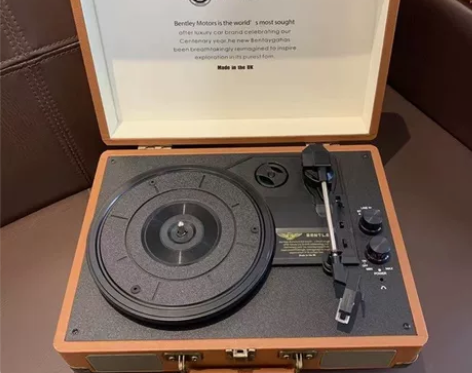 宾利唱片机黑胶唱片机皮箱式留声机，英国原装...