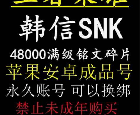 王者荣耀安卓苹果q区开局号金币号4.8万铭...