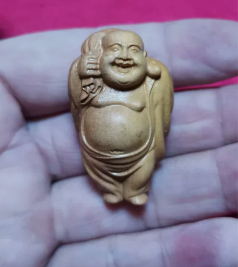 黄杨木木雕,木雕弥勒佛,雕刻精细,做工精巧...