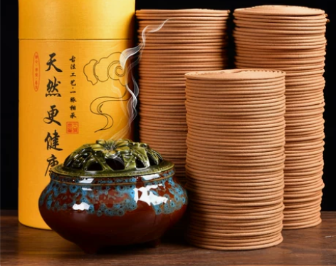 天然檀香无害盘香薰家用沉香房间持久熏香艾草...