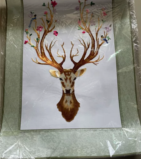 玄关画【画】处理全新苏绣画(52cmx75...