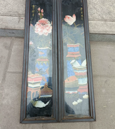 玻璃画一对，意思好，画工好 感兴趣的话点“...