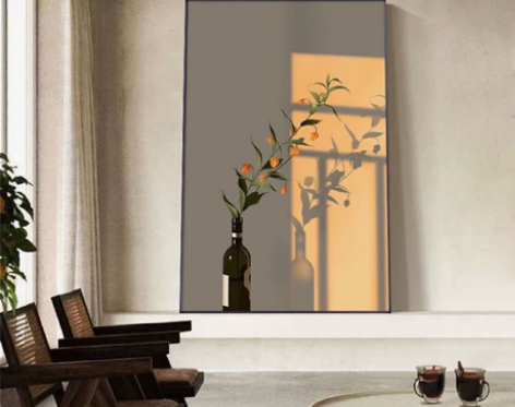 ??????巨好看北欧光影植物客厅装饰画温...