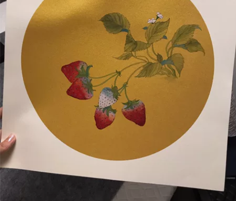 纯手绘画,可定制写意团扇,国画,油画,水粉...