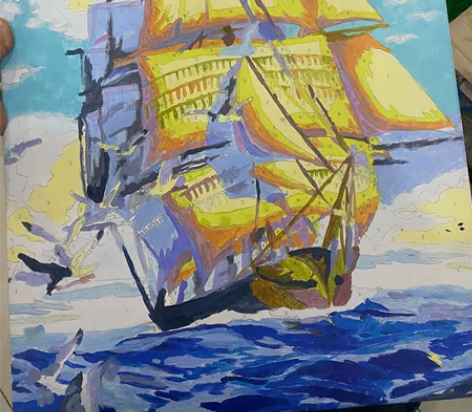 女朋友画的画 分手了 低价出了 感兴趣的话...