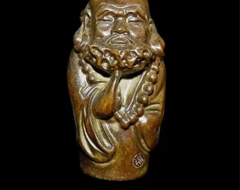 复古鎏金做旧老铜达摩祖师摆件茶台茶宠工艺品...