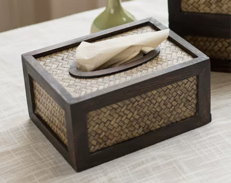 创意收纳纸抽盒家用实木客厅纸巾盒新中式抽纸...