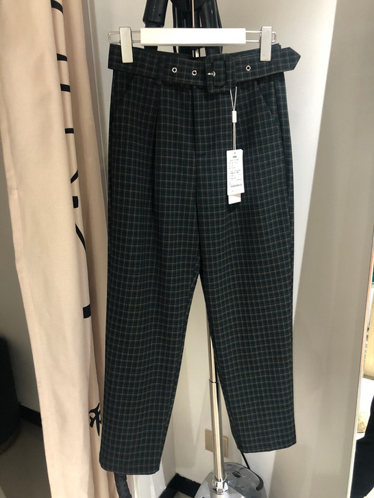 全新女士格子西裤