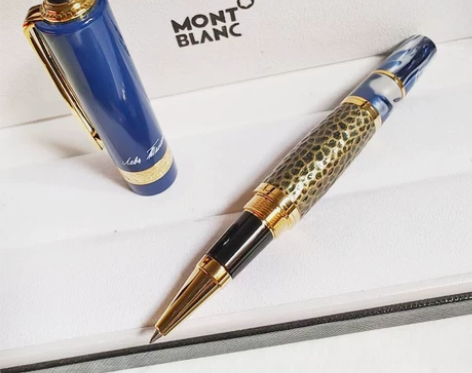 托尔斯泰签字笔 蓝金色 感兴趣的话点“我想...