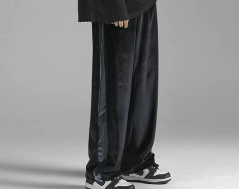 【38活动价】金丝绒裤子男士秋冬季加绒加厚...