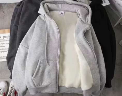 【清仓处理】秋冬季开身卫衣男士加绒休闲拉链...