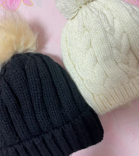毛线帽子女秋冬加厚保暖显脸小韩版百搭毛绒帽...