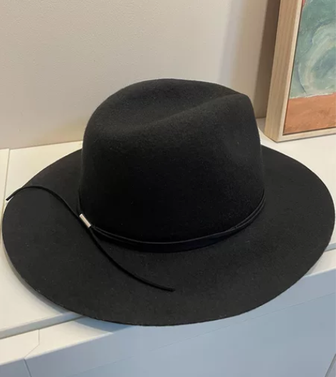 真享秋冬羊毛礼帽,女式羊毛礼帽,黑色,均码...